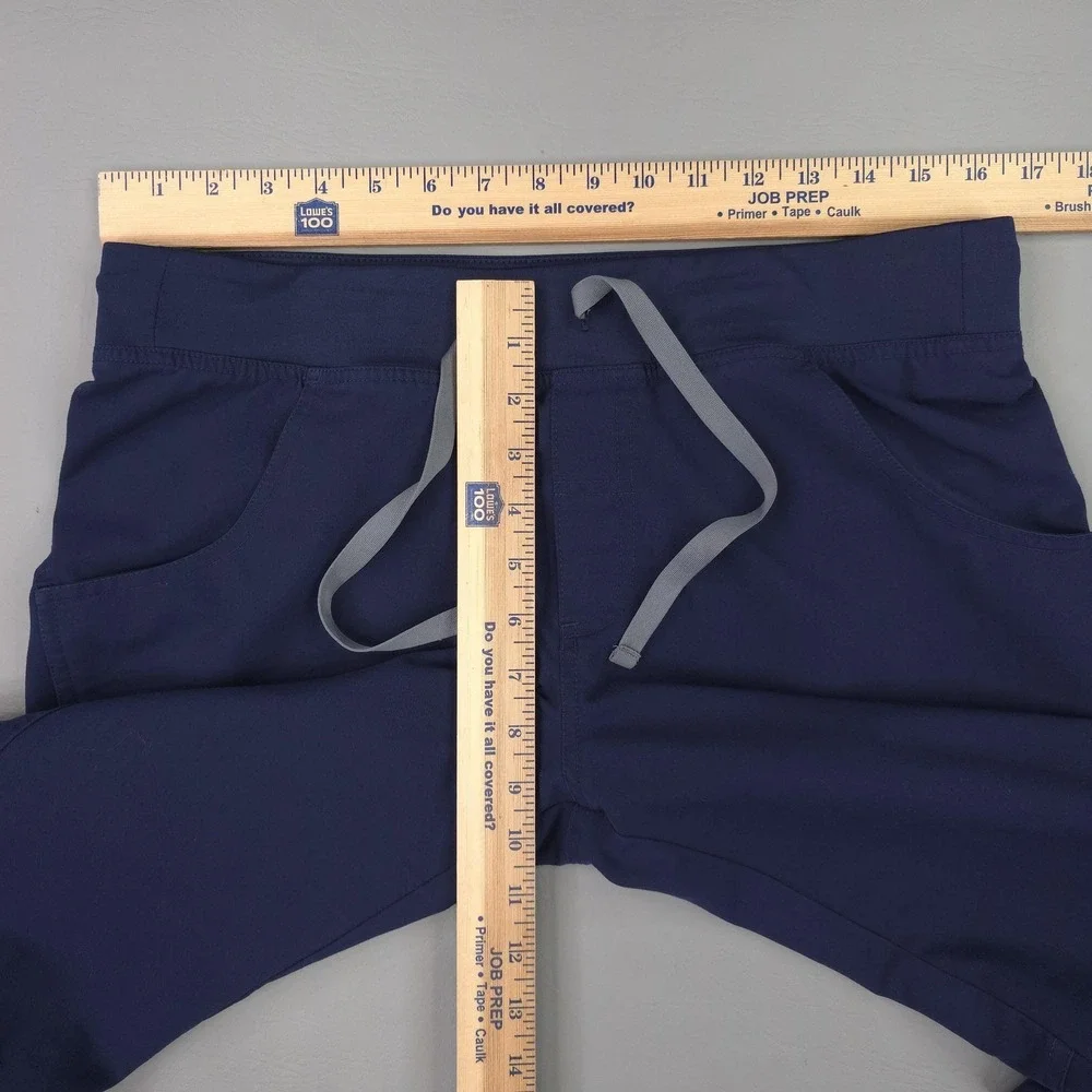 FIGS Technical Collection Pants Womens Medium Petite Blue Medical Scrub Cargo